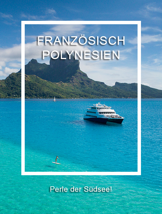 Französisch Polynesien Tahiti Lagune Schiff Stand-up-Paddling Tahaa