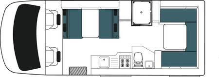 Maui Beach (Iveco): Tag-Layout