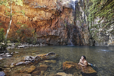 Erfrischendes Bad in der Emma Gorge