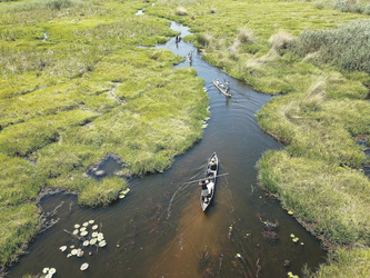 Mokorofahrt im Okavango Delta