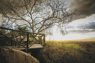 Sonnenuntergang im Maweninga Camp, ©A.Issock