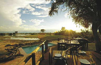 Stimmung am Morgen in der Nehimba Lodge